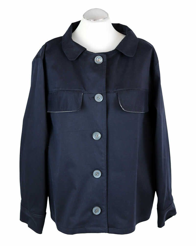 Jackenhemd Baumwolle, blau
